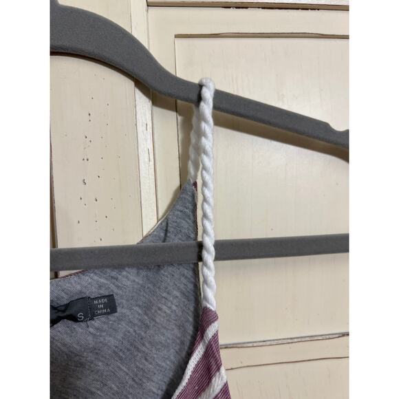 Prana size small striped sundress maroon and white - Picture 5 of 6